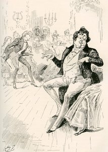 The Turveydrops, Senior and Junior, Illustration by Harry Furniss for the Charles Dickens Novel Bleak House, 1910