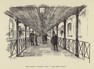 The famous covered way, The Rope Walk by Harry Furniss