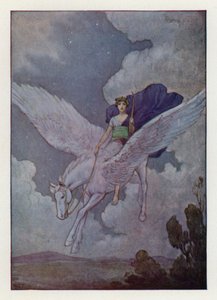 Bellerophon and his silver-winged horse by Harry George Theaker