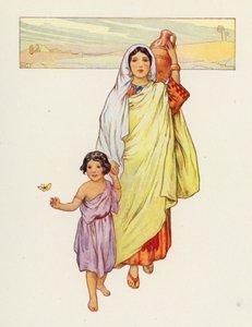 Hagar and Ishmael went forth into the wilderness by Harry George Theaker