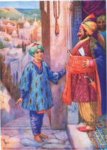 He demanded an audience of the Grand Vizier. From the Boy who could see Footsteps, illustration from 