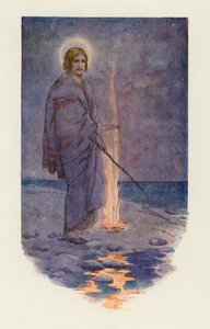 Jesus stood on the shore by Harry George Theaker