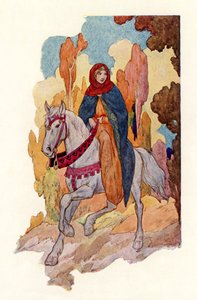 Princess Guinevere riding by Harry George Theaker