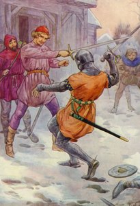 Robin skipped round him and struck where he would by Harry George Theaker