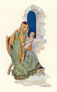 The Queen with Little Lancelot by Harry George Theaker