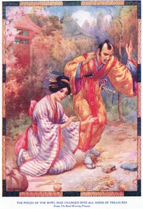The pieces of the bowl had changed into all kinds of treasures (from the Bowl Wearing Princess) by Harry George Theaker