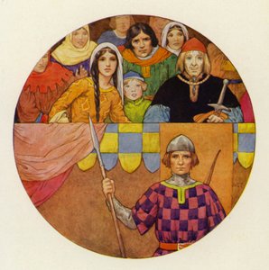 There was a brilliant gathering of knights and ladies up in the stand by Harry George Theaker