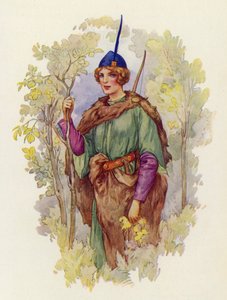 There was no such fair and loving wife in all the Midlands as was Maid Marian to Robin Hood by Harry George Theaker