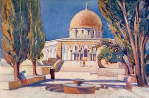 The Dome of the Rock on Temple Mount, Jerusalem, Palestine, c. 1910, from A Book of Modern Palestine by Richard Penlake