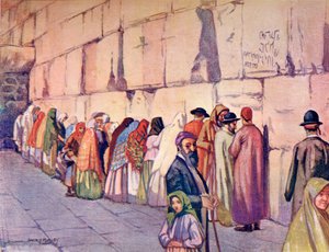 The Wailing Wall, Jerusalem, Palestine, c. 1910, from A Book of Modern Palestine by Richard Penlake by Harry Morley