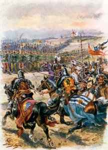 Charge of the French Cavalry. Battle of Crecy by Harry Payne