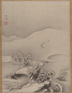 Lake and Causeway by Hashimoto Gaho
