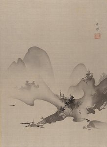 Lake and Mountains, ca. 1885-89 by Hashimoto Gaho