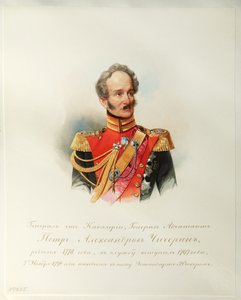 Portrait of General Pyotr Alexandrovich Chicherin From the Album of the Imperial Horse Guards by Hau