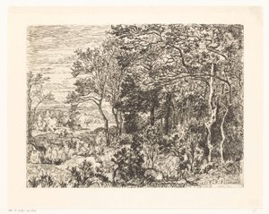 Figures at the Edge of a Forest by Hector Allemand