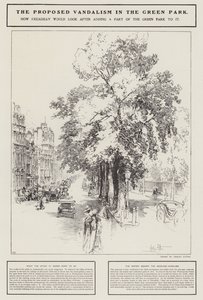 The Proposed Vandalism in the Green Park, London by Hedley Fitton