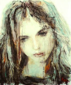 Melancholy Woman Portrait by Hein Kocken