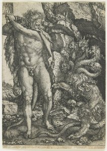 Hercules Destroys the Lernaean Hydra, 1550 by Heinrich Aldegrever
