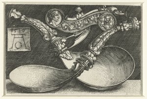 Design for Two Spoons and a Whistle by Heinrich Aldegrever