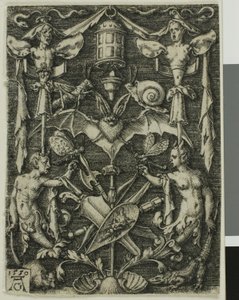 Ornamental Design with a Bat in the Centre