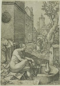 Susanna Surprised by the Elders, from The Story of Susanna by Heinrich Aldegrever