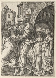 The Story of Lot: Lot and His Family Fleeing Sodom by Heinrich Aldegrever