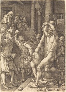 The Two Elders Stoned by the People by Heinrich Aldegrever