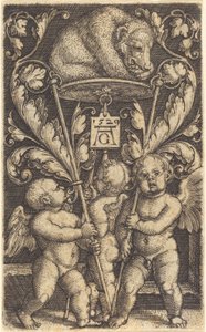 Three Cupids and a Bear by Heinrich Aldegrever