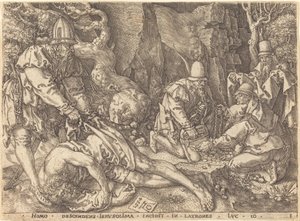 Traveler among Thieves by Heinrich Aldegrever