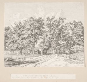Entrance to Charlottenlund Forest from the Lakeside by Heinrich Buntzen