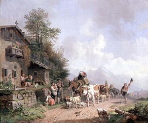 Return of the Herd by Heinrich Burkel