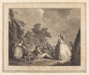 The Mercury of France by Heinrich Guttenberg after Nicolas Lavreince