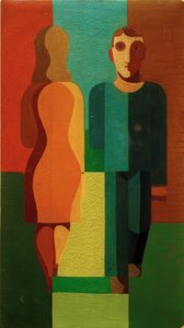 Walking (Couple) by Heinrich Hoerle