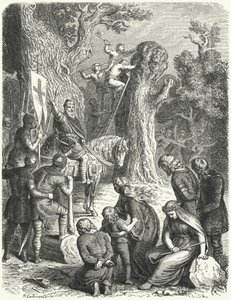 Charlemagne orders the felling of the Irmensaule, sacred oak tree of the Saxons, 772