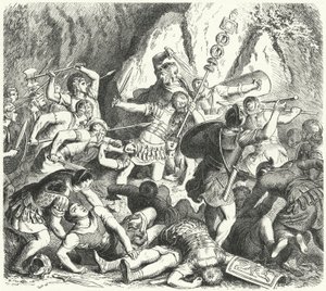 Downfall of the Roman gens Fabia at the Battle of the Cremera, 477 BC by Heinrich Leutemann