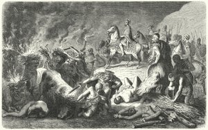 Hannibal at the Siege of Casilinum, 216-215 BC (engraving) by Heinrich Leutemann