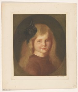 Portrait of an unknown girl by Heinrich M. Krabbé (signed by artist)