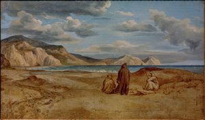 Sea Coast at Cape Orlando in Sicily by Heinrich Reinhold