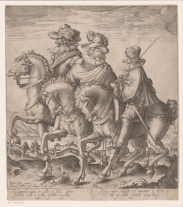 German, French, and Italian man on horseback by Heinrich Ulrich