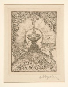 Bookplate: Else Hackenjost by Heinrich Vogeler
