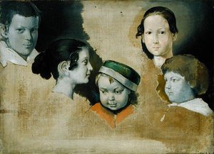 The five eldest children of the painter Julius Schnorr von Carolsfield (1794-1872), c.1839-40 by Heinrich Wilhelm Truebner