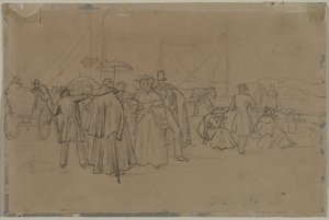 Passengers for Rhine Steamer by Heinrich von Mayr
