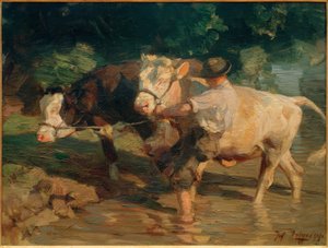 Light and Black Check by Heinrich von Zügel