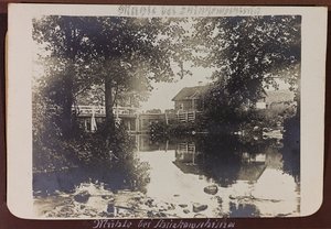 First World War: the Ukraine in the years 1914-1916 during the invasion of the German army. Bridge over the river
