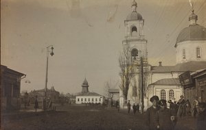 First World War: the Ukraine in the years 1914-1916 during the invasion of the German army. View of a city by Heldenfriedhof Dsessentniki (attr. to)