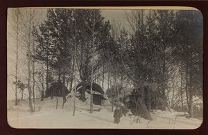 First World War: Ukraine in the years 1914-1916 during the invasion of the German army. Landscape with snow by Heldenfriedhof Dsessentniki (attr. to)