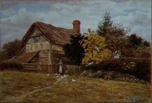 Laburnum Cottage: A Woman Feeding Ducks