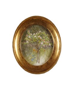 Rose Bush and Irises by Helen Allingham