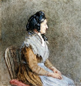The Blue Shawl by Helen Allingham