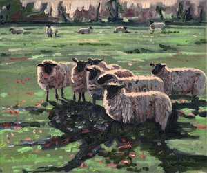 Curious Flock I by Helen White